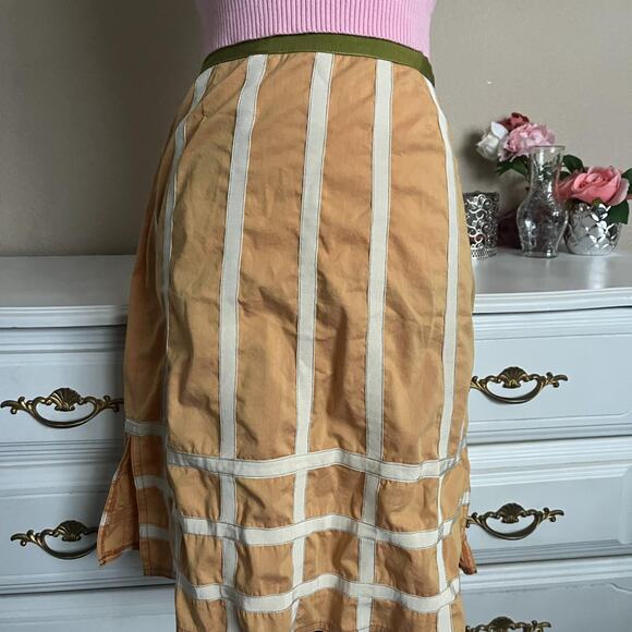 Orange cream midi skirt - Picture 2 of 3